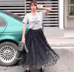 【まりりんさん専用】バースデーバッシュ ドットチュールスカートのサムネイル