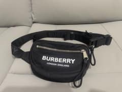あんしん鑑定BURBERRY ボディバッグ ブラック ウエストバッグ - メルカリ