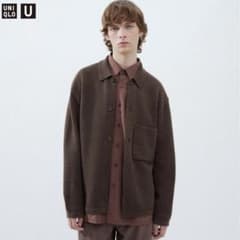 UNIQLO U ニットオーバーシャツジャケット　Lサイズのサムネイル