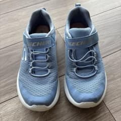 SKECHERS キッズスニーカー ブルー 面ファスナーのサムネイル