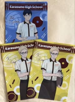 코코스 × 극장판 하이큐 카라스노 고교 카게야마 히오 츠키시마 반딧불 클리어 파일 3장 세트