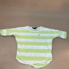 Ralph Lauren 4/4T 緑と白ストライプ Tシャツのサムネイル