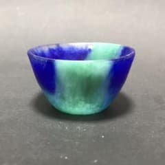 パートドヴェール ぐい呑 藍色 翡翠色 佐伯泰典作 - メルカリ