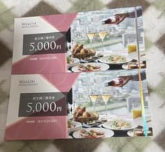 ウェルスマネジメント株主優待券 10,000円分（5,000円 宿泊券 2枚）のサムネイル