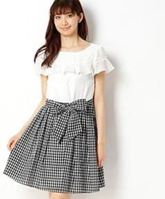 再値下げ！【新品タグ付き】レッセパッセ フリルギンガムチェック ワンピースのサムネイル