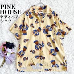 美品】PINK HOUSEピンクハウス テディベア水兵柄ブラウス 半袖 - メルカリ