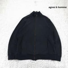 agnes b フルジップ スウェット トレーナー フェード 黒 S相当