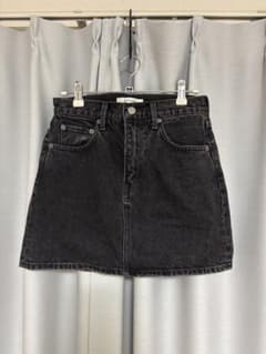 MOUSSY ブラック デニム ミニスカートのサムネイル