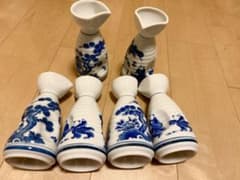 ☆紹興酒用 燗徳利6本セット‼︎☆ 中国料理店使用 染付 酒器！のサムネイル