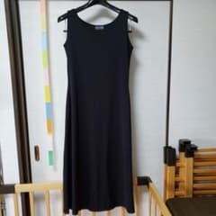 Mくらい 黒 ロング ワンピース ブラックのサムネイル