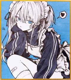 手描きイラスト アナログ 色紙 オリジナル 創作 - メルカリ