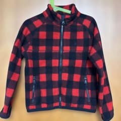 poloフリースジャケット 赤と黒 チェック柄のサムネイル