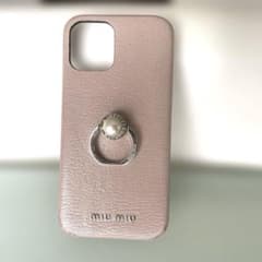 miumiu ミュウミュウ　スマホケース　iphone12　ピンク　パールのサムネイル