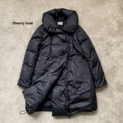 Mee 　theory luxe ダウンコート　ロング　黒　38 女優襟 Mee 様専用 theory luxe ダウンコート ロング 黒 38 女優襟 - メルカリ