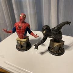 スパイダーマン&黒スパイダーマンスタチュー - メルカリ