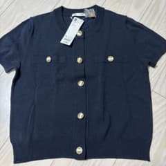 新品タグ付⭐︎GU半袖ニットガーデのサムネイル
