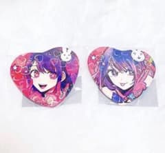 推しの子 苺プロ広報部 ホログラムハート缶バッジ 星野アイ 2個セット