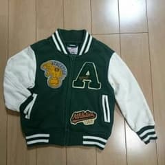 スタジャン風 スウェットジップアップ 95cmのサムネイル