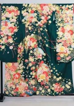 振袖 ・帯セット 小物おまけ付き③みどり - メルカリ