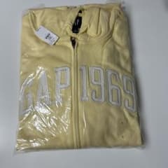 新品 男女兼用GAP 1969 ジップアップパーカー イエロー Lのサムネイル