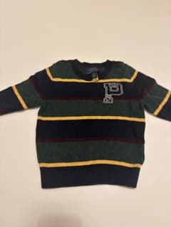 Ralph Lauren ボーダーコットンセーター 2Tのサムネイル