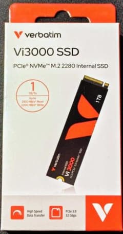 新品/未開封】VERBATIM Vi3000 NVME M.2 SSD 1TB - メルカリ