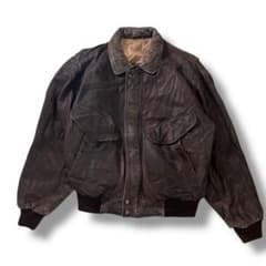 80S 90S　フランス製レザー　短丈レザージャケット　フライトジャケット 80S 90S フランス製レザー 短丈レザージャケット フライトジャケット