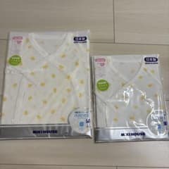 新品　MIKI HOUSEミキハウス 新生児肌着50-60 コンビ肌着 短肌着のサムネイル