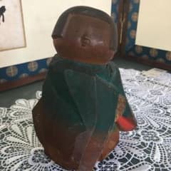 永冨一伸 在銘 木彫 開眼福子 干支 鼠 水瓶 曲玉 一刀彫 置物 共箱 縁起物 吉）一位一刀彫 永富伸一 作家物 - メルカリ