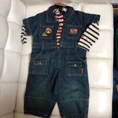 【新品】つなぎ オーバーオール ロンパース 80のサムネイル