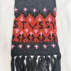 STUSSY ジャカード編みマフラー old 90s 00s - メルカリ