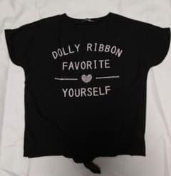 DOLLY RIBBON ブラック Tシャツ 160のサムネイル