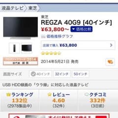レグザ TV 値下げ可能のサムネイル