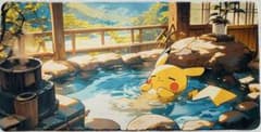 【新品・限定3枚！】ポケモンカード プレイマット ピカチュウ 温泉 ラバーマットのサムネイル