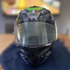 AGV K3 フルフェイスヘルメット ブラック/グリーン - メルカリ