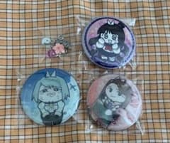 逆転裁判 中国限定 领结猫コラボ缶バッジ 綾里真宵+綾里千尋+狩魔冥