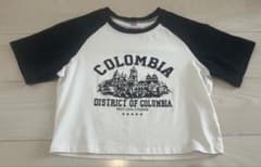 COLOMBIA ラグラン 半袖 Tシャツ ホワイト ブラック Lのサムネイル