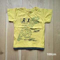 T.REX プリント 半袖Tシャツ イエロー 100cmのサムネイル