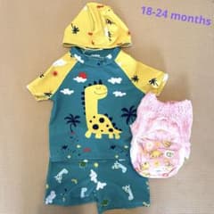 ベビー水着 ラッシュガード 18-24ヶ月 恐竜　男の子のサムネイル
