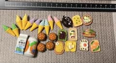 ミニチュア食品 26個セット ソフトクリーム ハンバーガー デコパーツのサムネイル