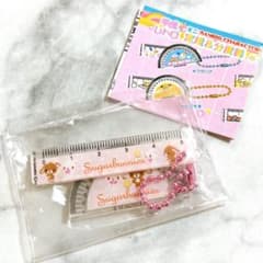 匿名発送】サンリオ 平成レトロ ミニ定規&分度器 シュガーバニーズ