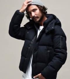 16AW 西川ダウン G2 ウール フード付 ダウン S 黒のサムネイル
