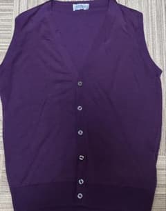 【美品】JOHN SMEDLEY ジョンスメドレー　ベスト　Mサイズ　パープルのサムネイル