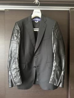 JUNYAWATANABEMAN 17ss レザー切替えテーラードジャケット