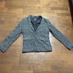 TETE HOMME ツイード調 テーラードジャケット ブラック系 Mのサムネイル