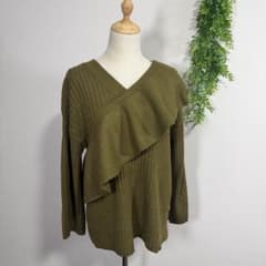 KOBE LETTUCE 2WAY フリル付ニット PM モカカーキ