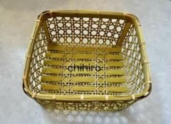 水切り竹かご 椀かご（新品未使用）直径横約23.5センチ縦約21センチ高