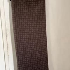 ブラウン 円形模様 ドレープカーテン