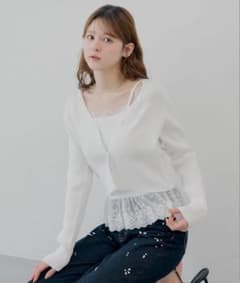 新品未使用 タグ付き 【2026春新作】チコ レイヤードフリルニット