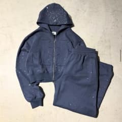 HTH H heart logo rhinestone キラキラ セットアップ - メルカリ